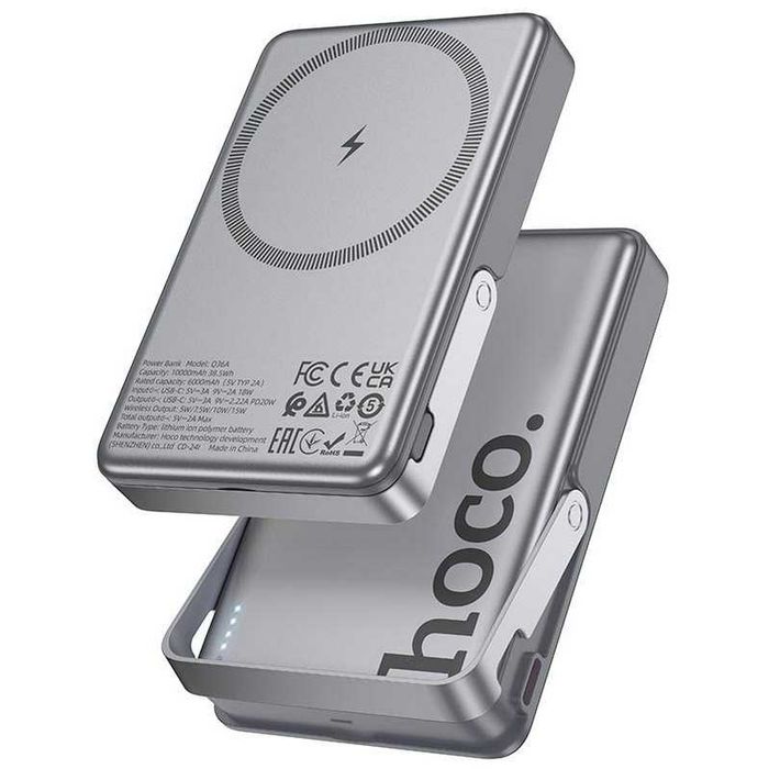 Повербанк магнитный с подставкойHOCO Q36A 10000mAh Type-C 20 Вт PD/QC