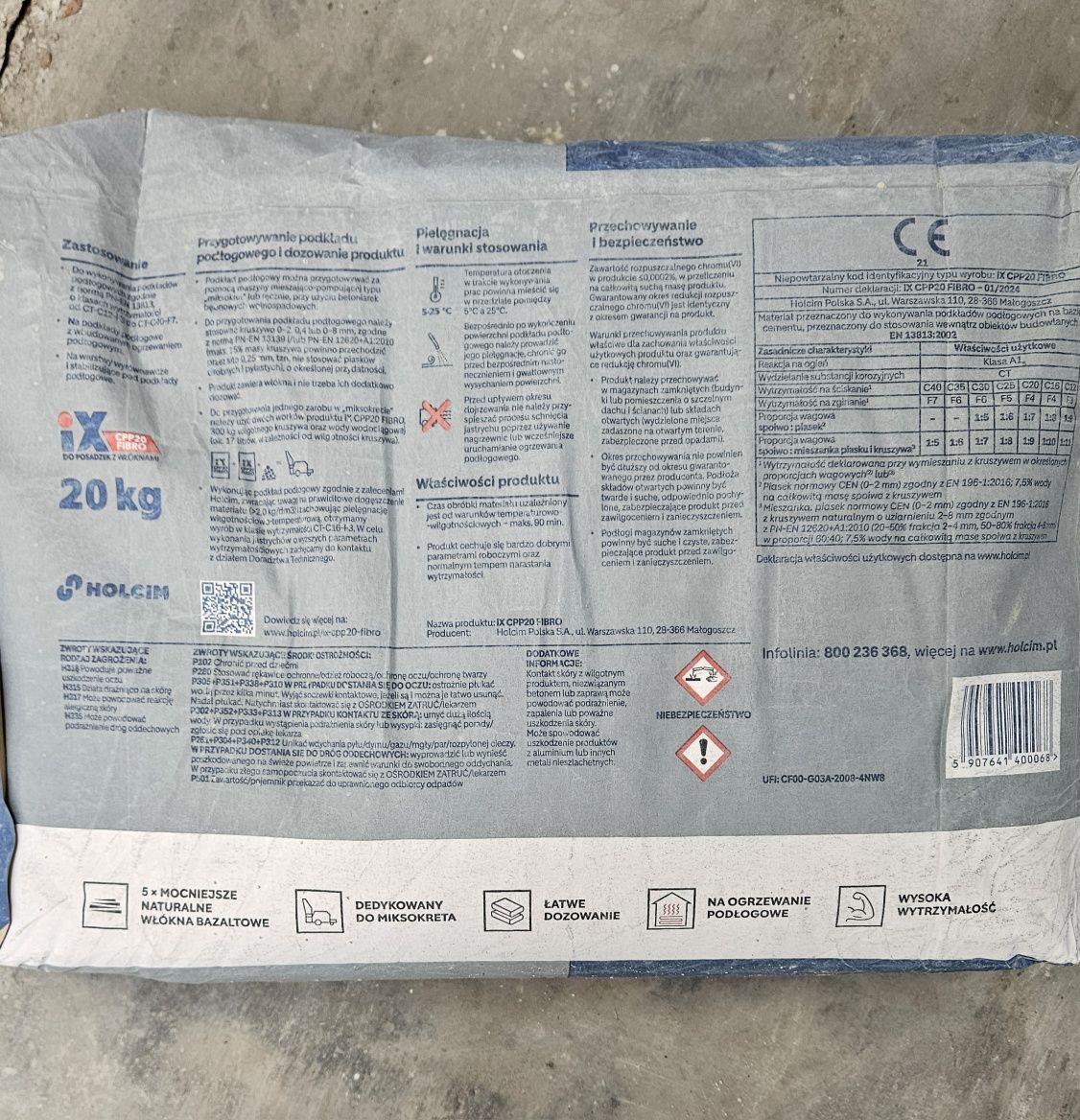 Cement ix do wylewek, cement posadzkowy, lafarge ix