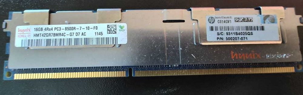 Модуль пам'яті Hynix DDR3 16GB 1600MHz ECC REG