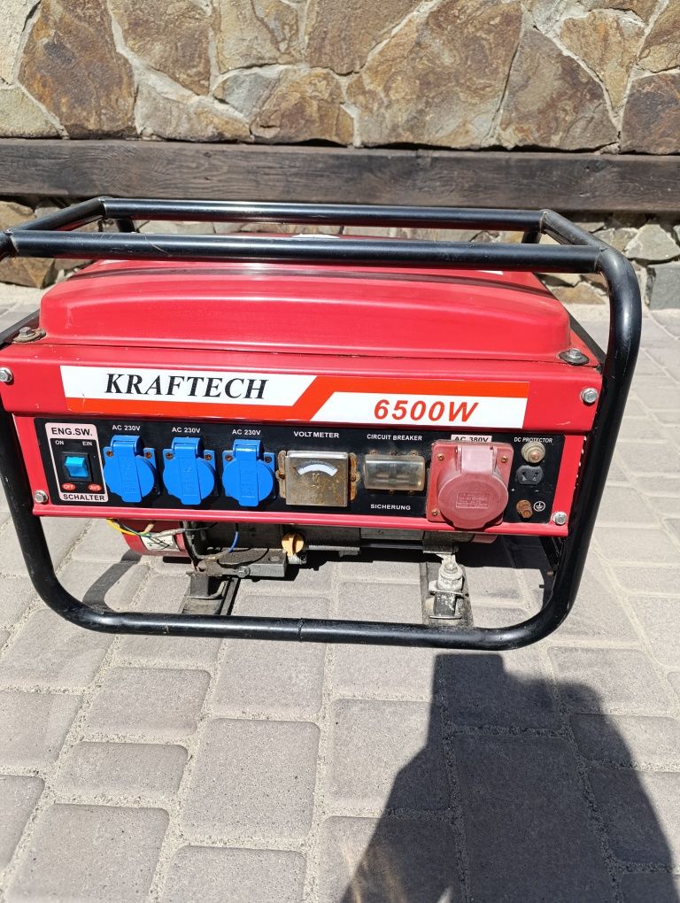 Бензогенератор KRAFTECH трёх фазный 3,5кВт