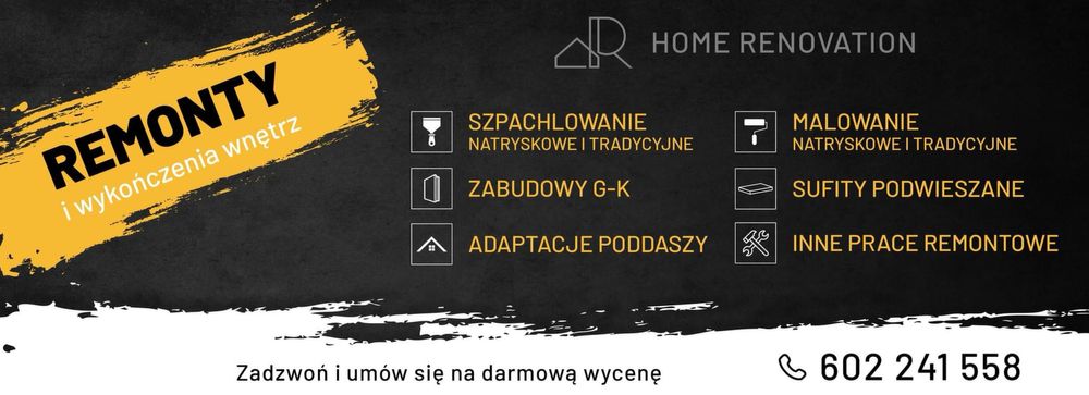 Usługi Remontowe (szpachlowanie, malowanie, zabudowy gk, panele)