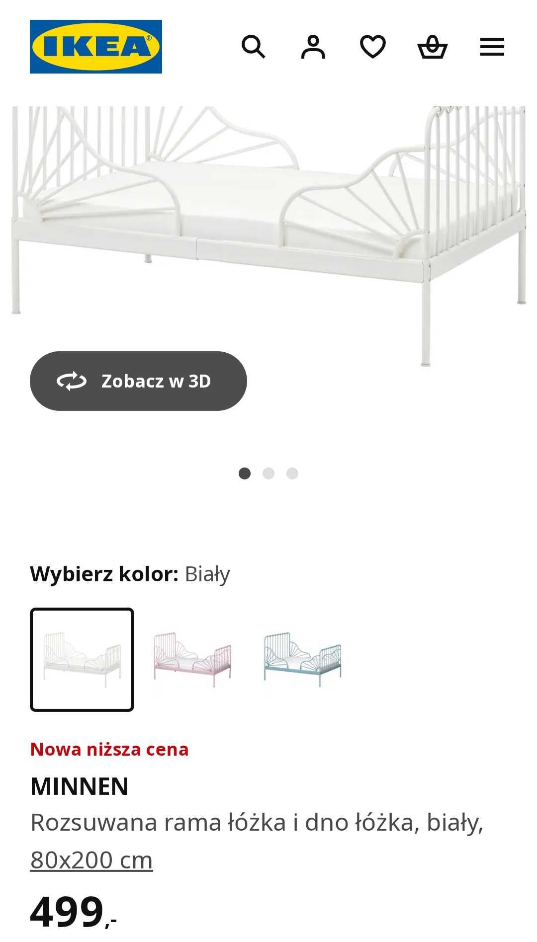IKEA Minnen rama łóżka materac prześcieradła SOCKERBIT 2 x pojemnik