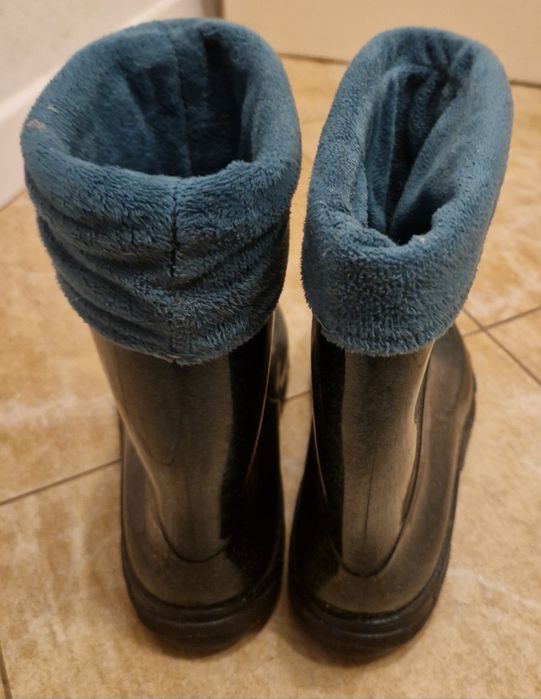 Kalosze dziecięce zielone ocieplane rozm. 35/36