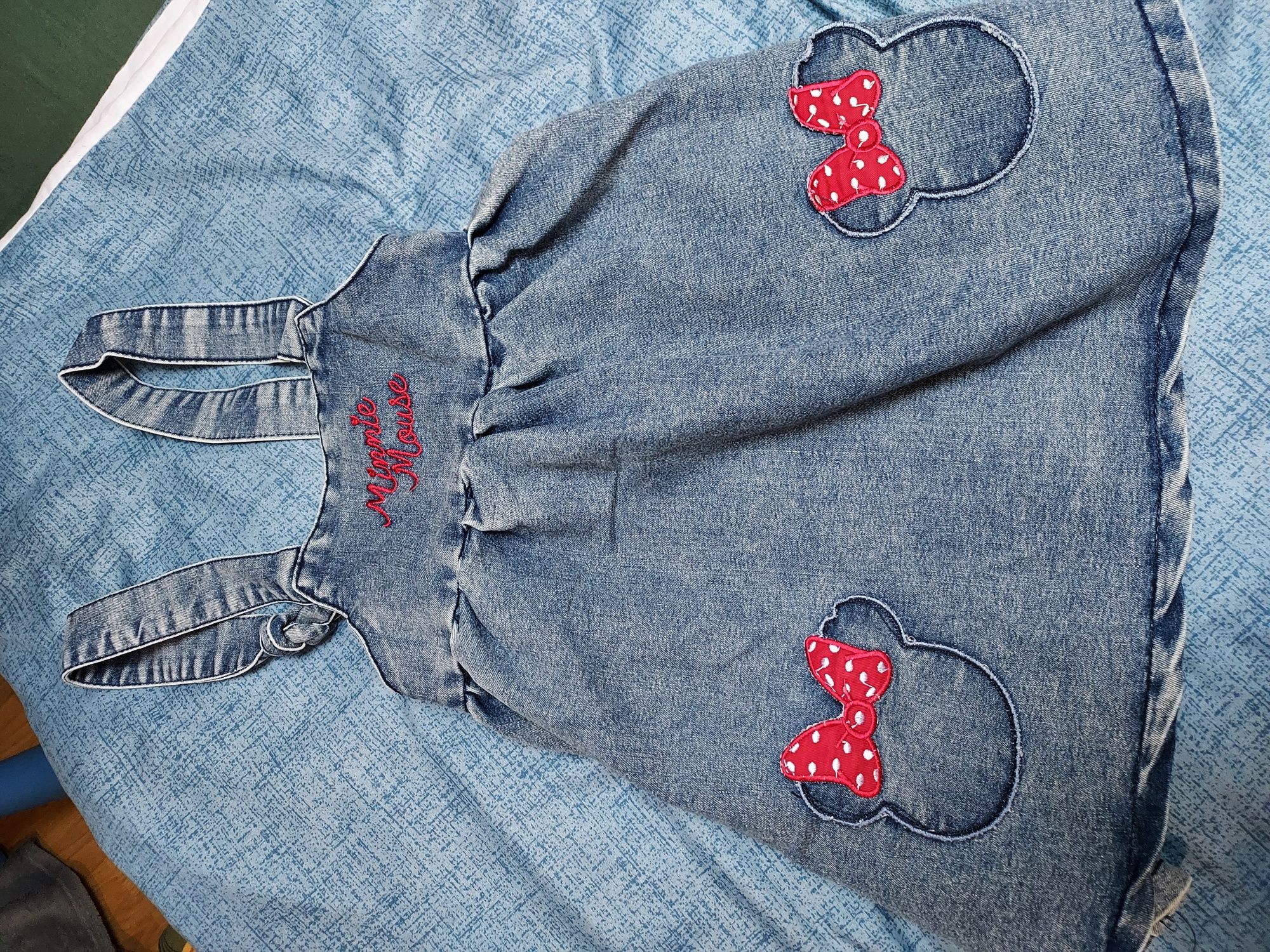 Disney sukienka jeans rozm 134