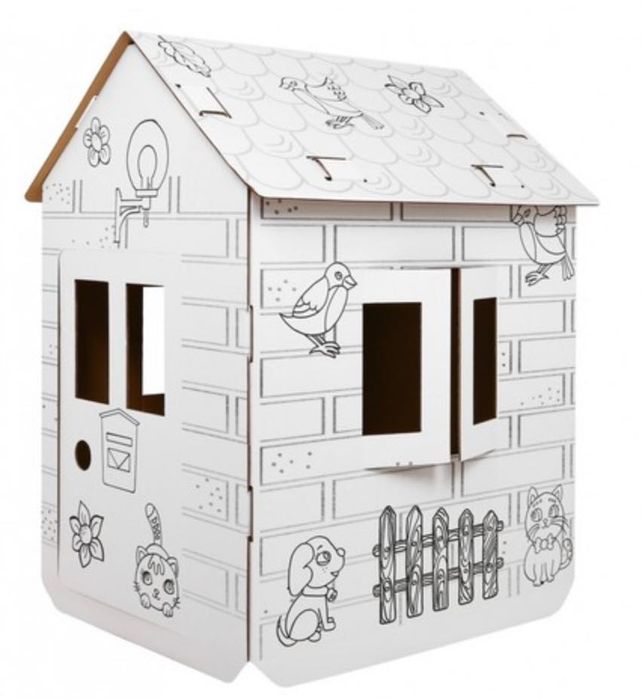 Malowanka Domek XXL z autem 3D