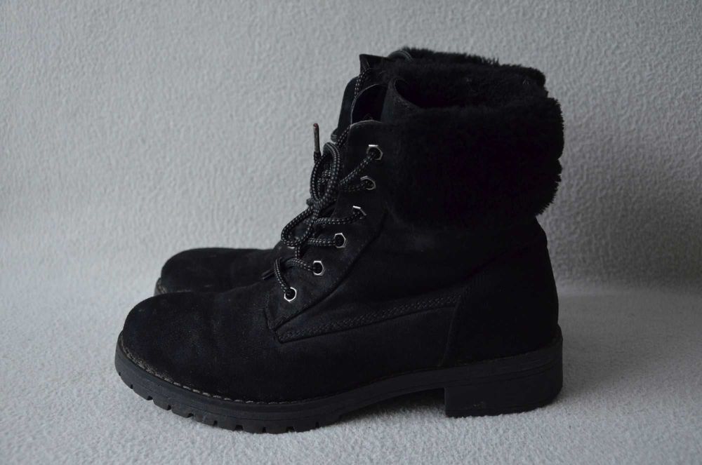 HIGHLAND CREEK solidne ocieplane kozaki botki buty na zimę damskie 38