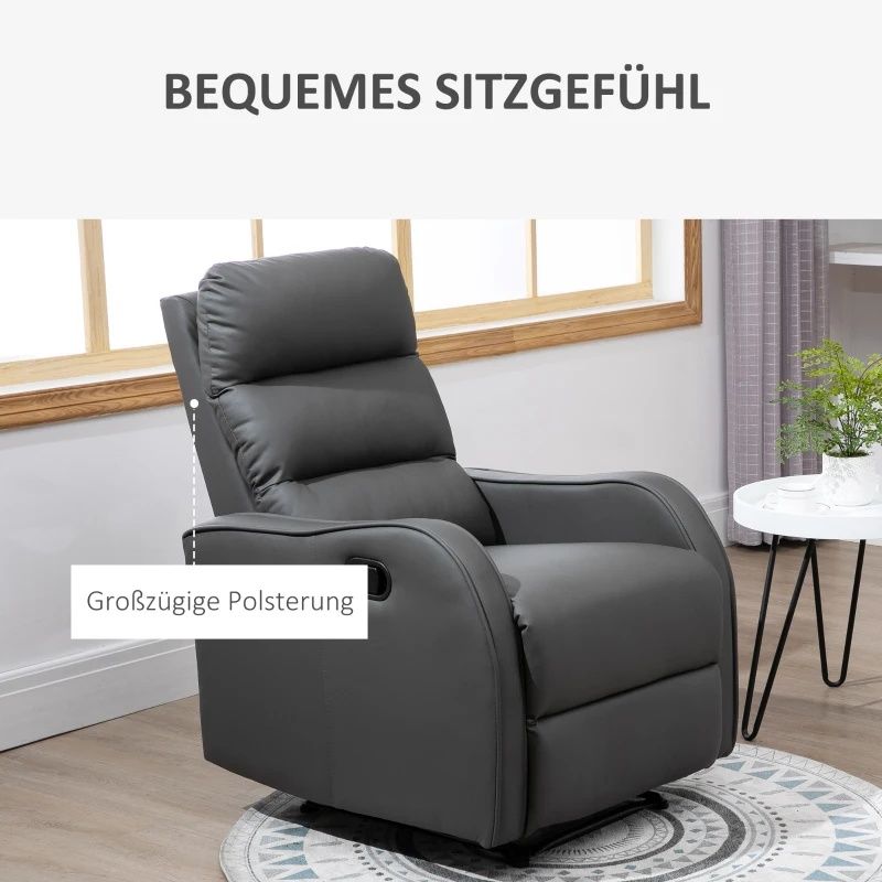 Homcom Fotel relaksacyjny, fotel wypoczynkowy .