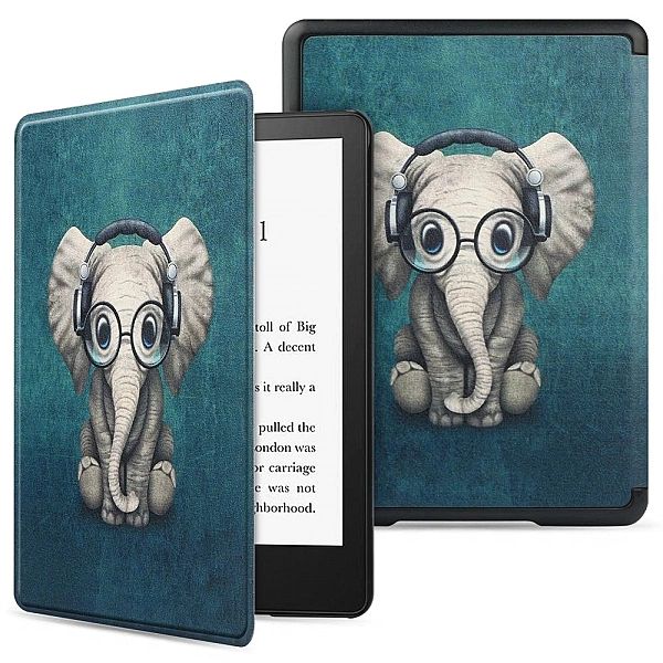 Etui z Klapka Smartcase do Kindle 11/2022 Happy Elephant