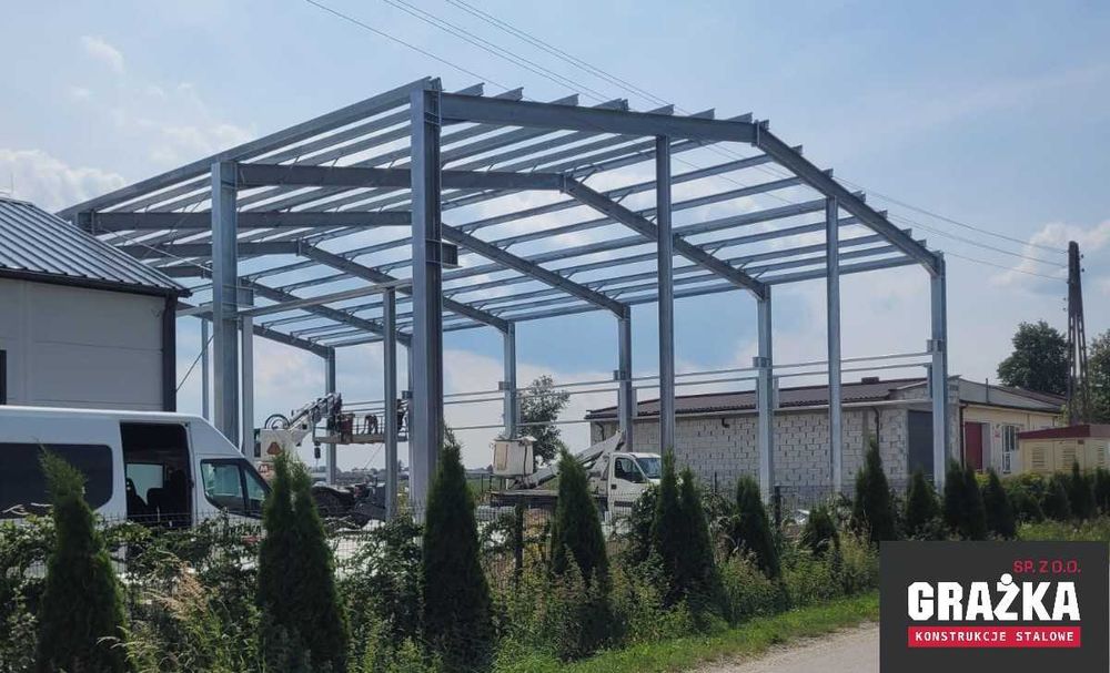Konstrukcja stalowa z suwnicą - hala produkcyjna, magazynowa