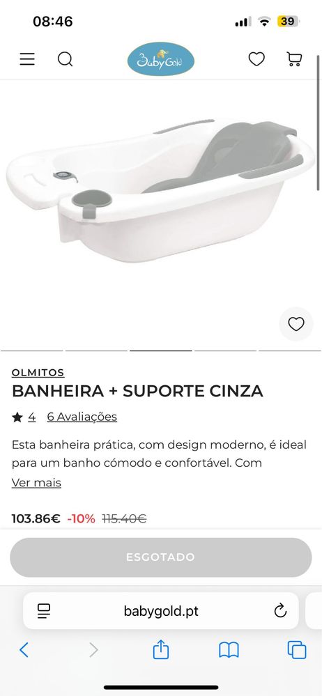 Banheira de bebe