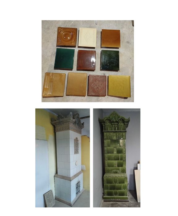 Kafle piecowe RÓŻNE WZORY KOLORY stare zabytkowe kafle na Piec Kaflowy