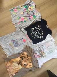 12szt Zestaw ubranek 116/122 legginsy, tshirt, jeansy i bluzy Smyk itp