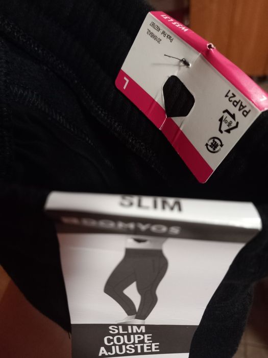 Nowe dresy damskie L czarne Slim Decathlon