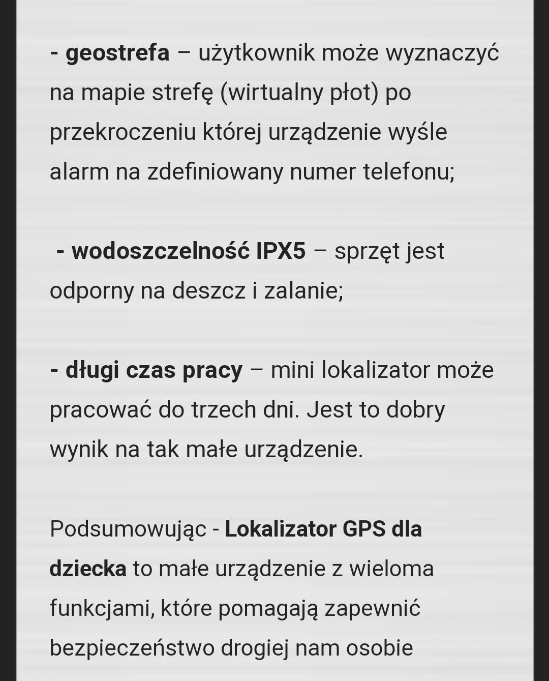 Urządzenie GPS dla dzieci