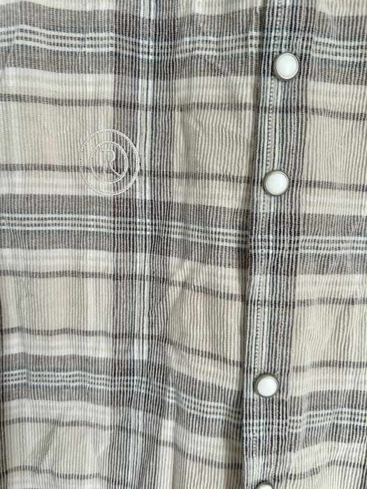 Koszula męska Rage Age by Czapul w kratę szara beżowa w prążek kratkę