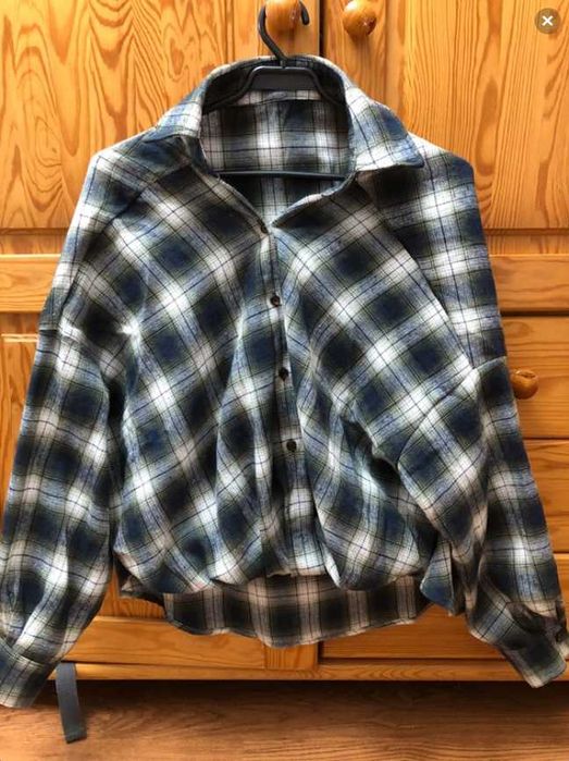 Koszula w krate oversize -Shein XS