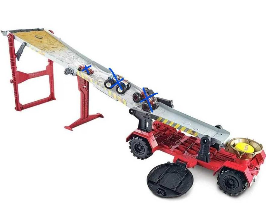 Hot Wheels Monster Trucks Down Hill Race & Go