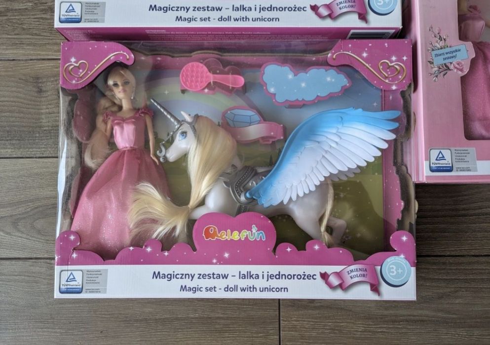 Elefun barbie i jednorożec