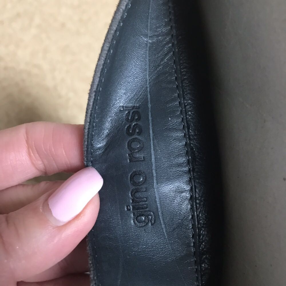 GINO ROSSI kozaki zamszowe r.37,5