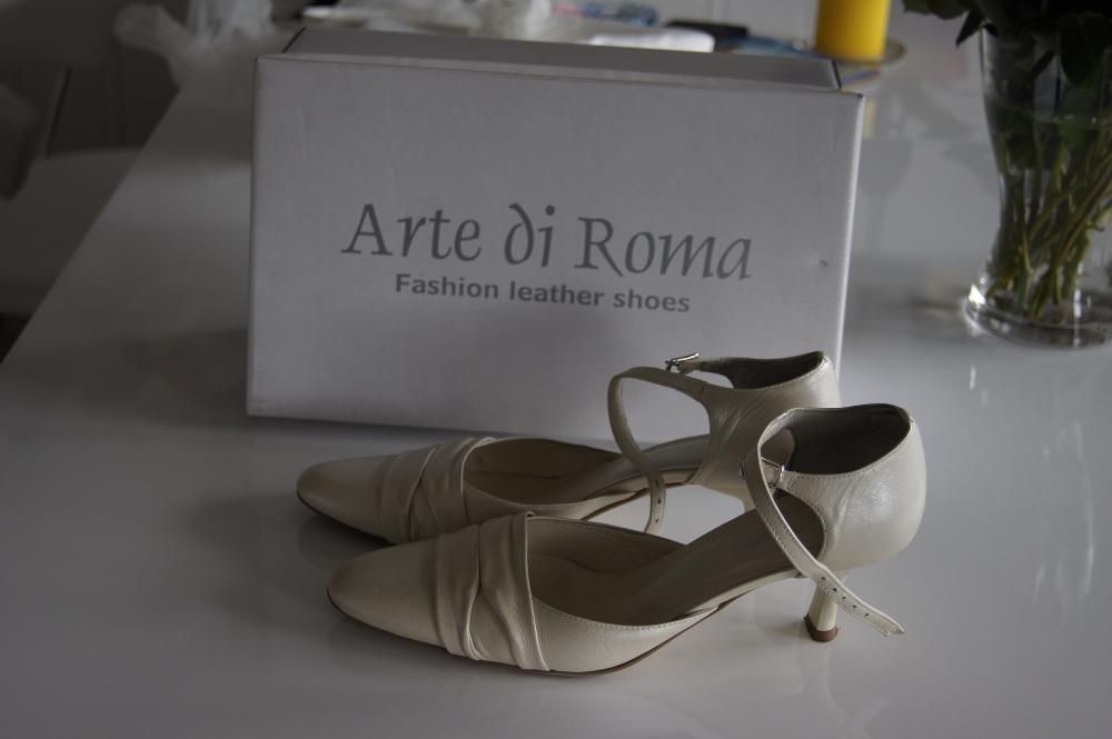 Buty ślubne ecru