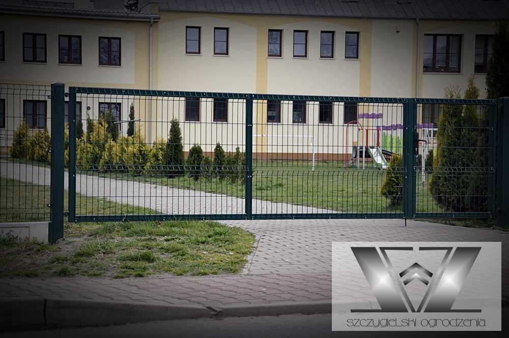 Furtka | Bramka wejściowa ogrodzeniowa z panela 2D Czarna + słupy