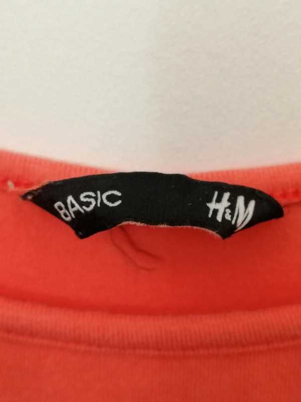 H&M - extra koralowa sukienka Basic S/M