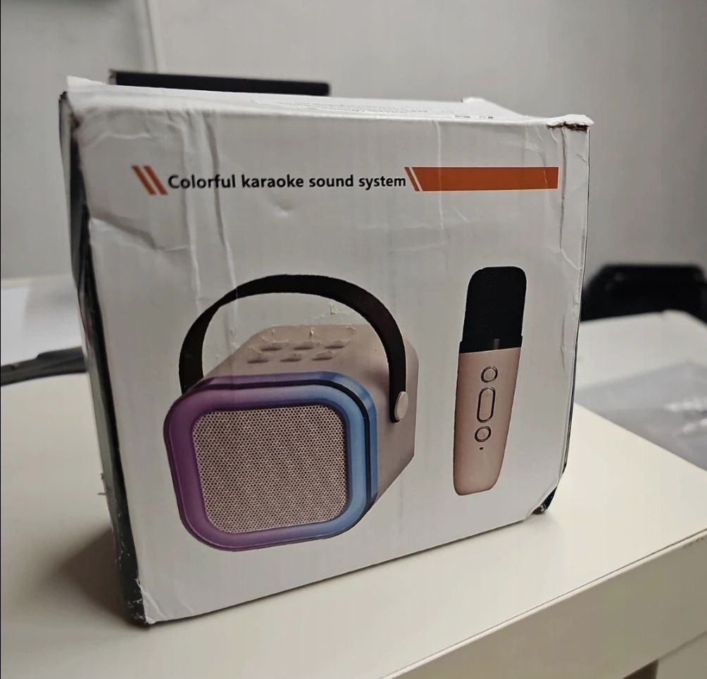 Coluna portátil Bluetooth karaoke mais 2 micros