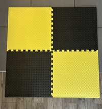 Mata piankowa puzzle 120 x 120 cm żółto- czarna . Nowa