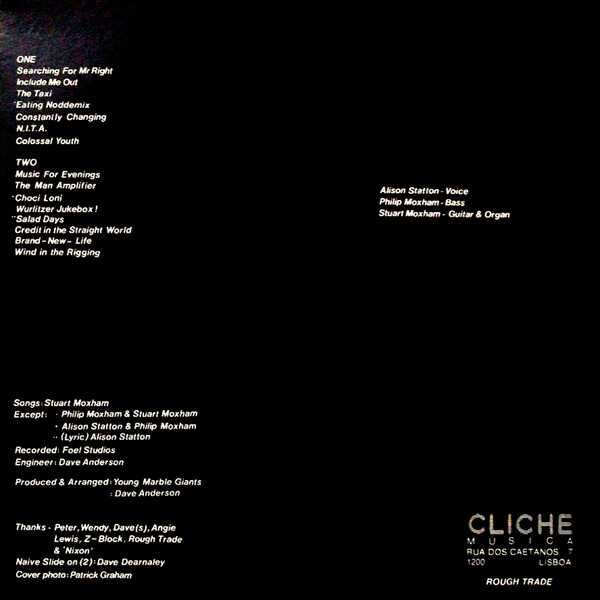 Young Marble Giants	- - - - -	Colossal Youth	- - - - -	LP
