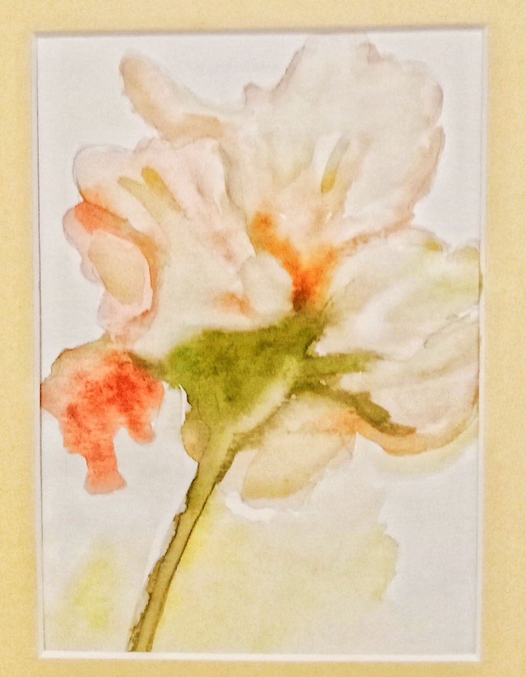 Авторская акварель Нежный цветок