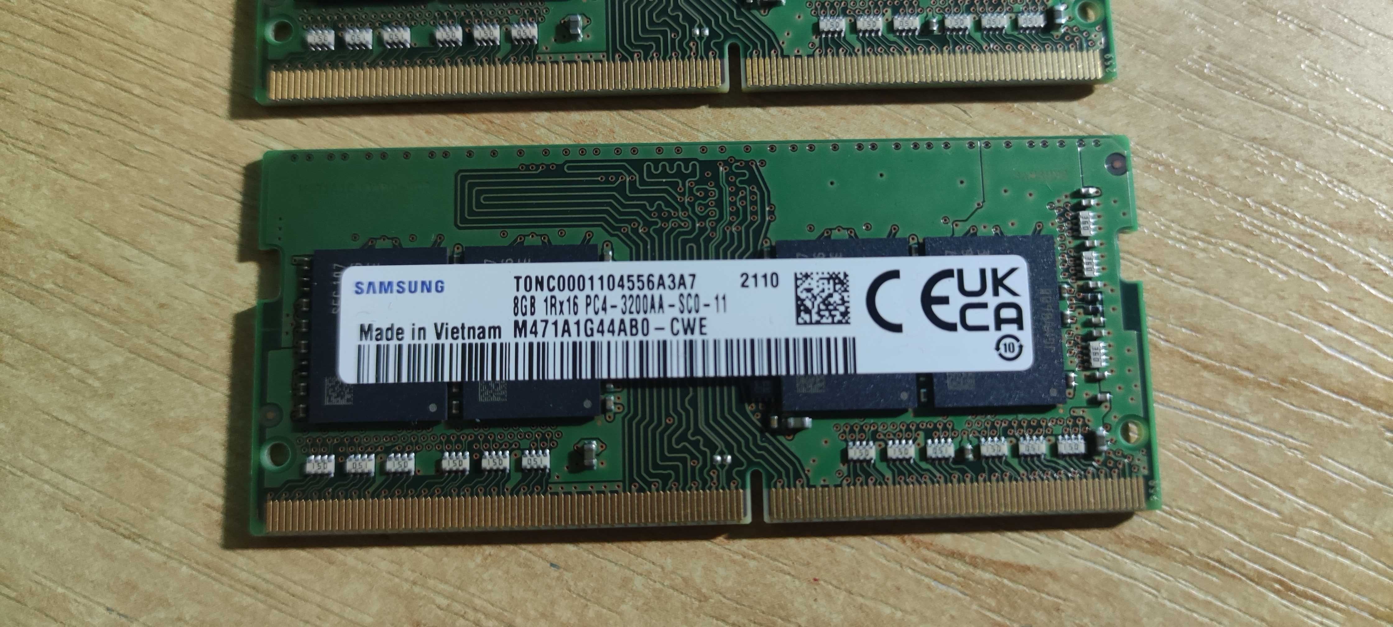 оперативная память Samsung 16gb (8gb*2) DDR4 3200MHz для ноутбука