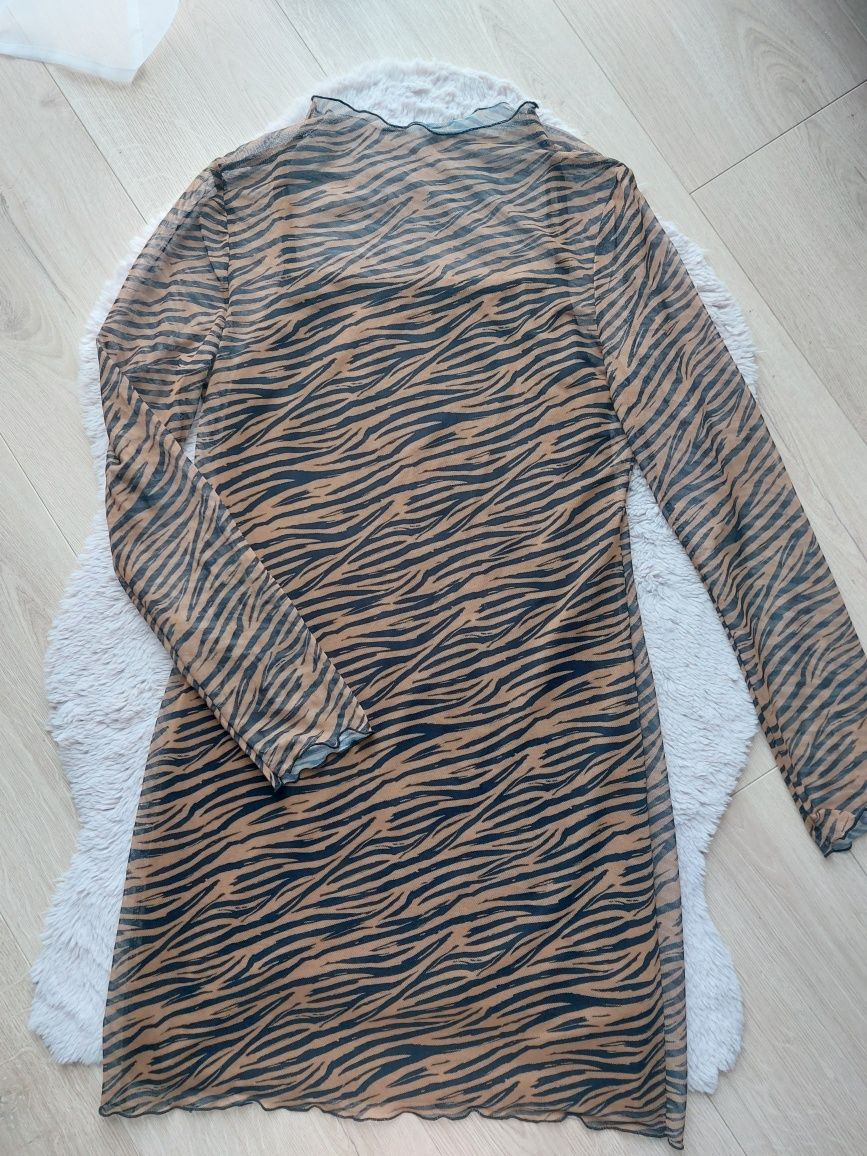 Sukienka w print tygrysa S