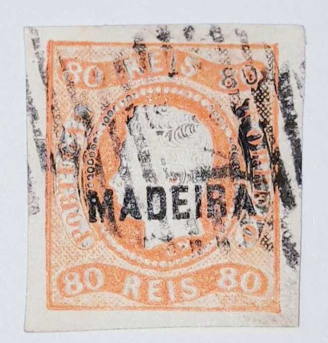 Portugalia Madera. Znaczek Mi PT-MD 3, 1868 r. Nieząbkowany.