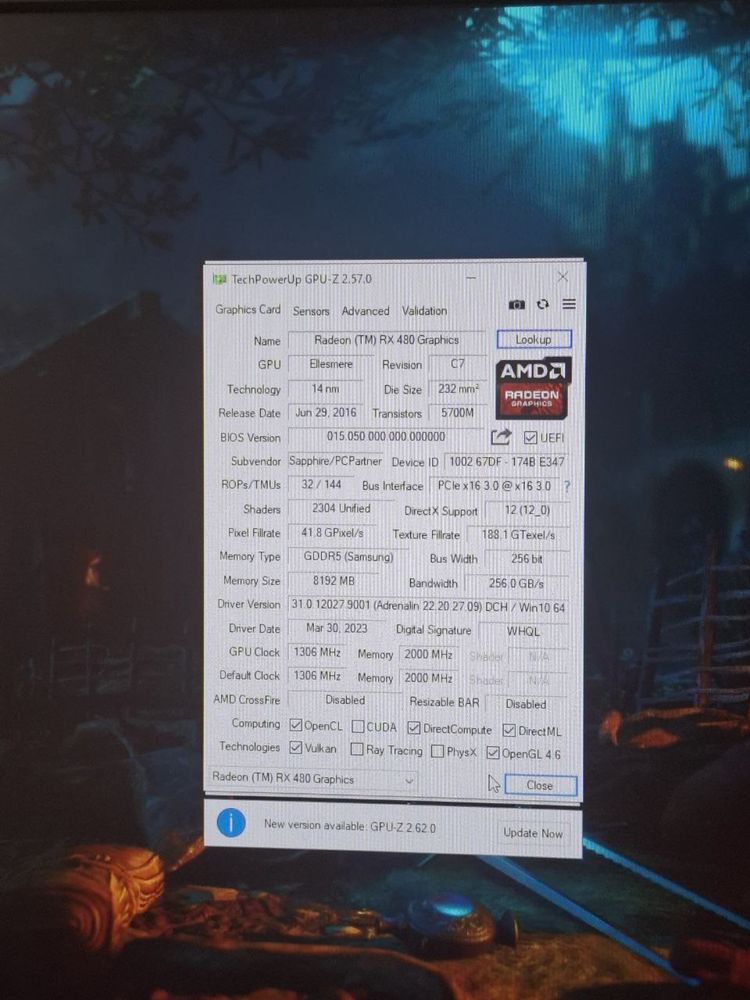 rx 480 8gb saphire