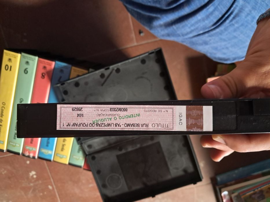 Cassetes video vhs Rua Sesamo + Livros