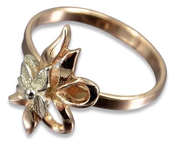 Radziecki 14k 585 złoty pierścionek z różowego złota vrn043 Wrocław