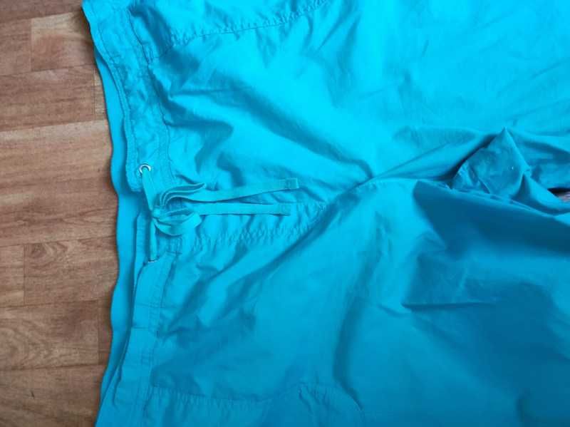 Bm Casual r 52 turkusowe rybaczki bawełna plus size