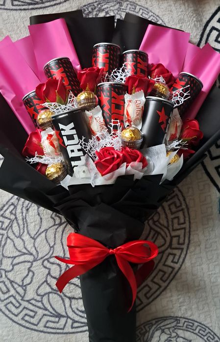 Bukiet ferrero, kwiaty mydlane .