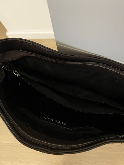 Torebka RYŁKO skórzana listonoszka jak nowa czekoladowa