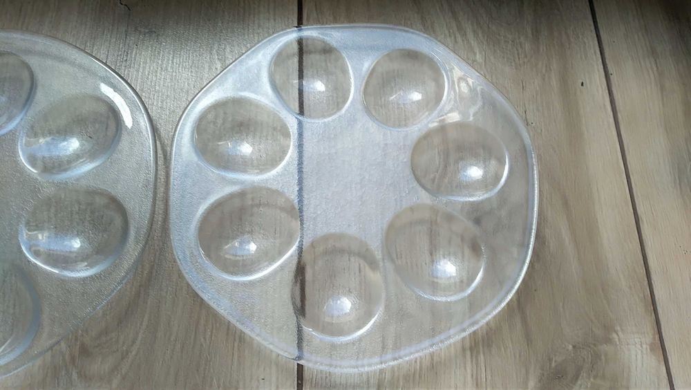 talerz szklany do jajek talerze 2 szt