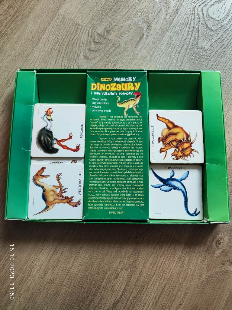 Gra dinozaury memory