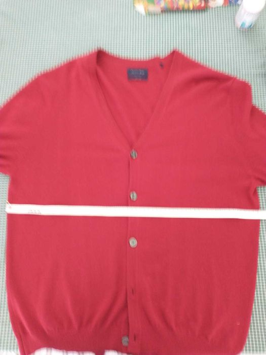 Rozpinany sweter męski w kolorze czerwonym marki Christian Berg 3XL