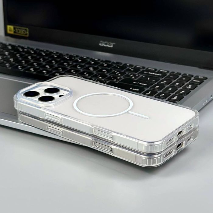 Акція! Прозорий чохол з MagSafe для iPhone 15 Pro | Чехол на Айфон 15