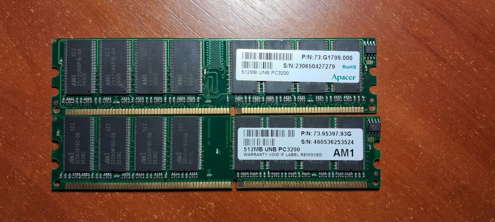 Оперативна пам'ять DDR 1  AM1 1GB