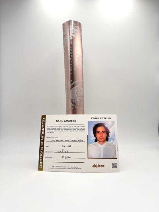 Escultura - Karl Lagasse (1981) - One Dollar Rolls Silver Pink