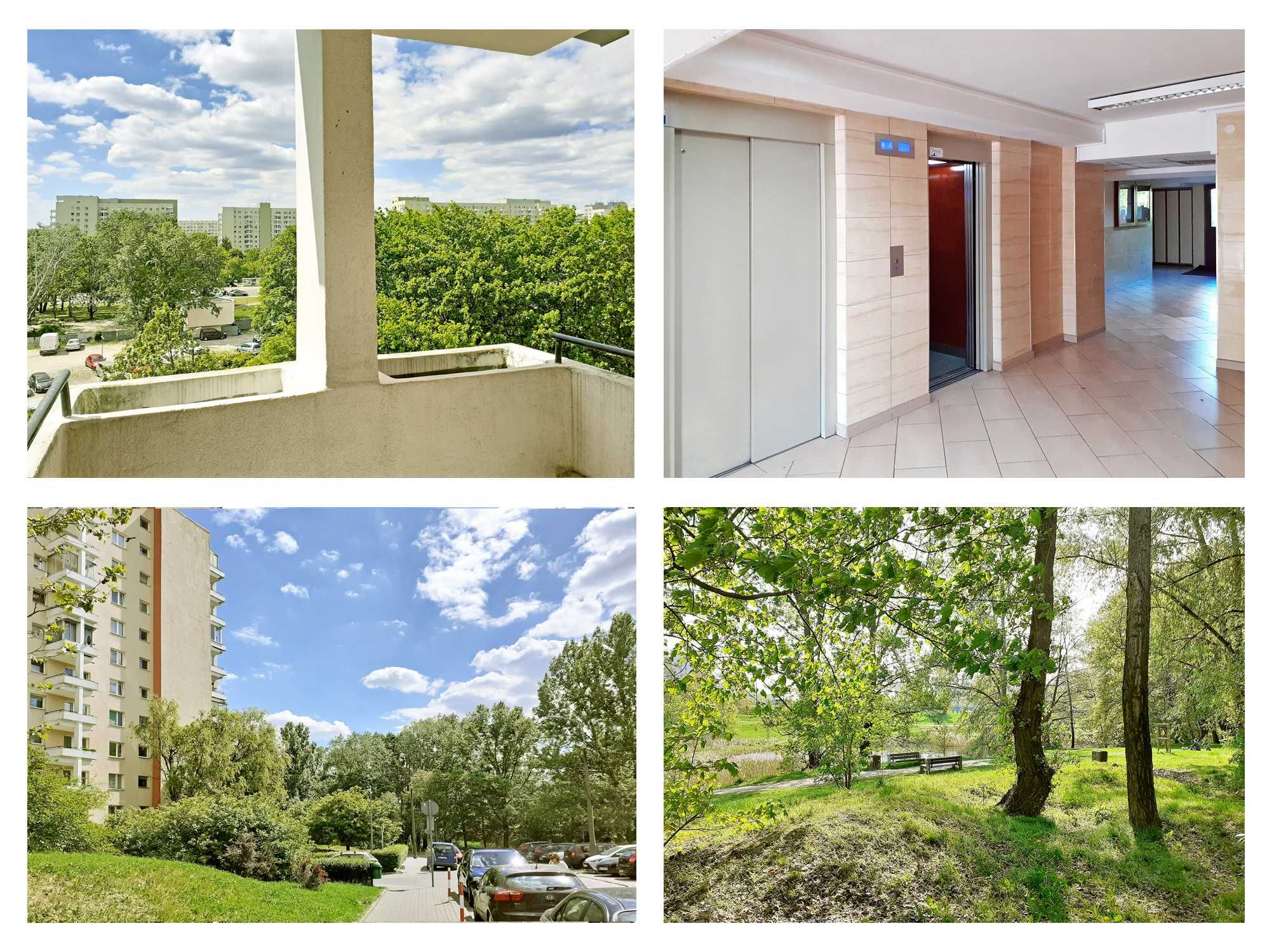 Bezpośrednio/2 pok./46 m2/park/Metro Służew/balkon/winda/parking