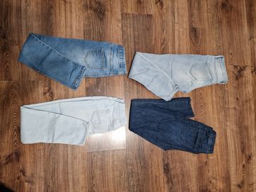 Spodnie 4 sztuki dziewczynka jeans 134 rozmiar