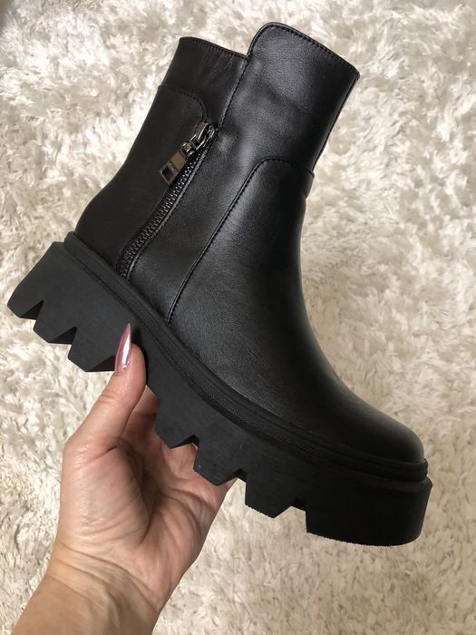 Зимові шкіряні черевики