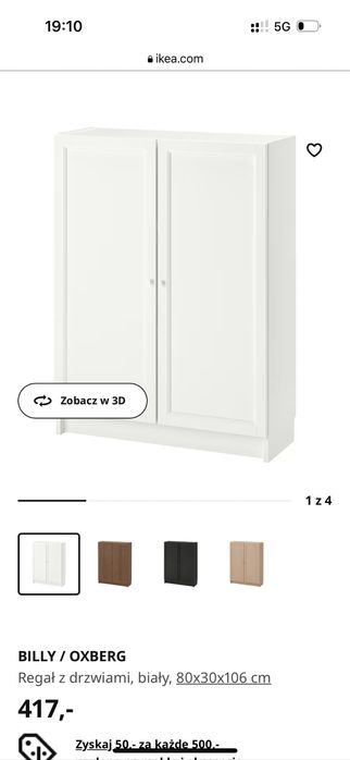 Regał / komoda / szafka Ikea Billy biała