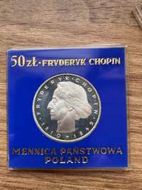Srebrna moneta kolekcjonerska 50 zł Fryderyk 1972 rok